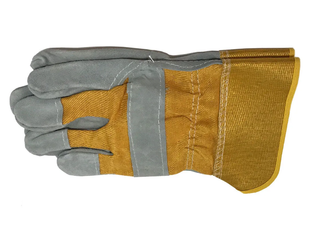 2 PACK Leather Safety Work Gloves Unisex Farmer Gardening DIY Heavy-Duty