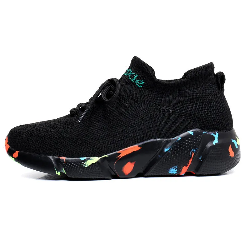 2024 Breathable Flyknit Elastic Socks and Running Shoes