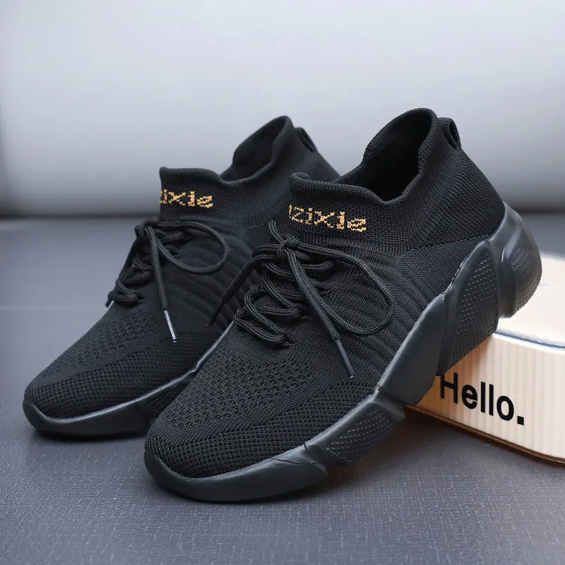 2024 Breathable Flyknit Elastic Socks and Running Shoes