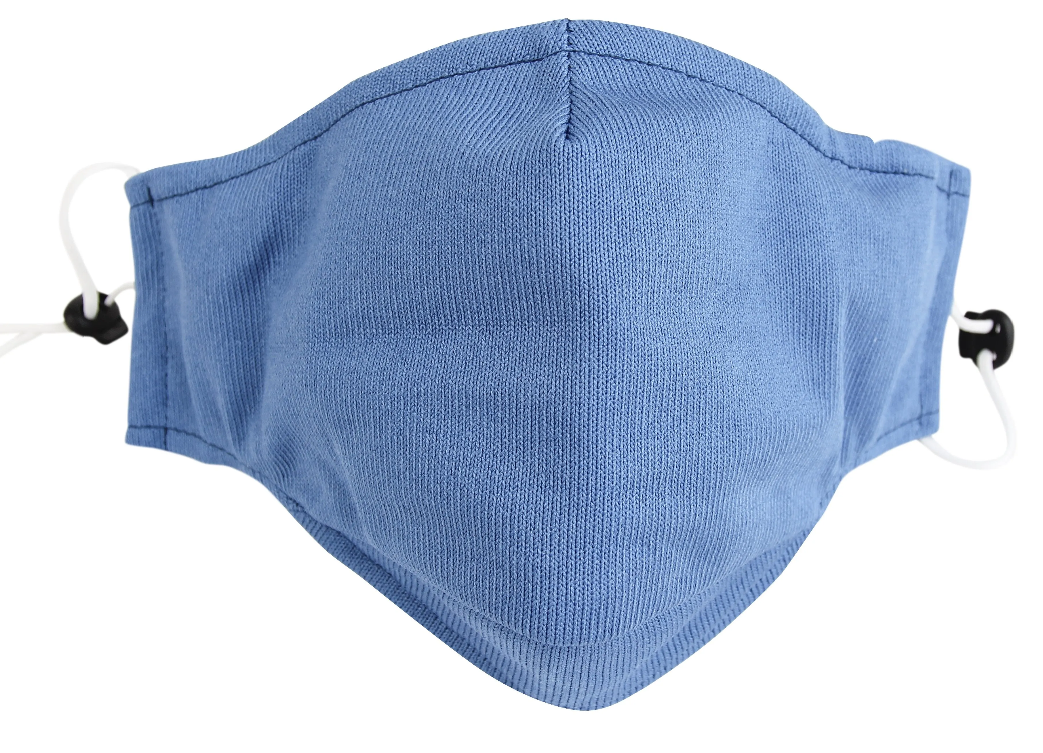 3 Ply Reusable Face Mask, Cerulean Blue, Large, 1 Piece