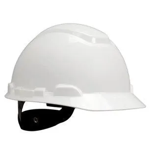 3M White Polyethylene Hard Hat With 4-Point Ratchet Suspension And Uvicator UV Sensor (20 Pairs)