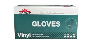 Canaquip Food Grade PVC Vinyl Powder Free Gloves (S/M/L/XL) - 9.5 MIL/0.24 mm - VIN01-C - 1000 pcs/carton