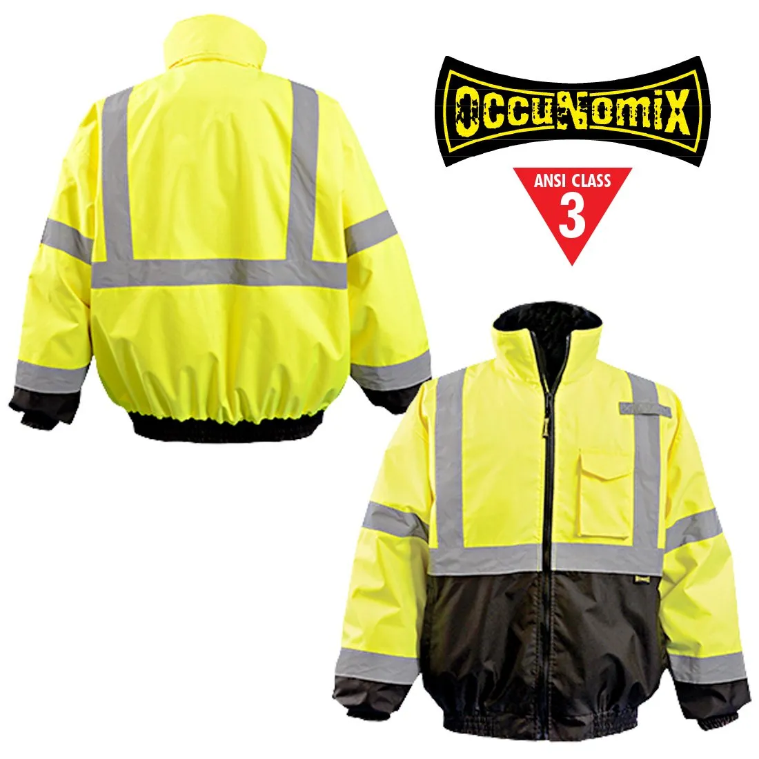Class 3 Black Bottom Bomber Jacket - Large