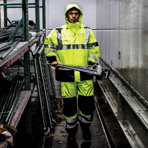 Class 3 Rip Stop Rain Jacket - Lime - 2XL