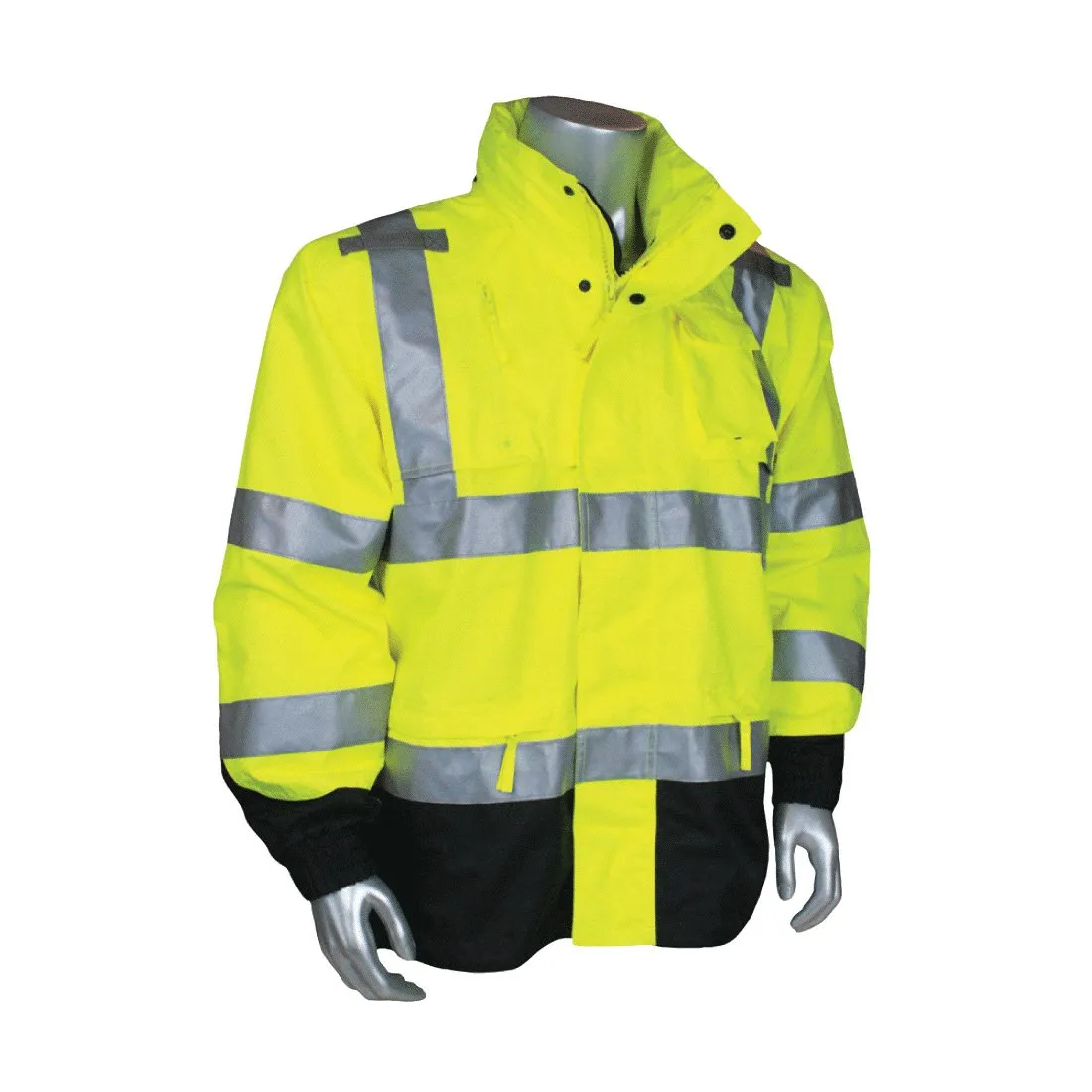 Class 3 Rip Stop Rain Jacket - Lime - 2XL