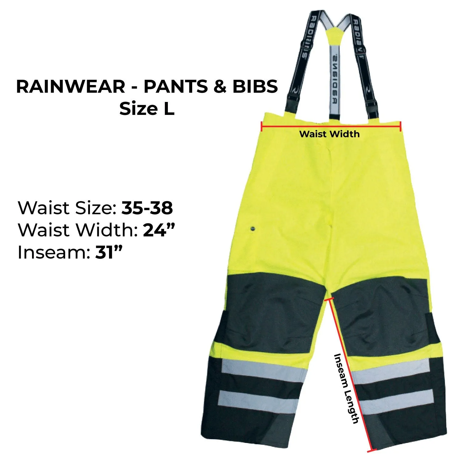 Class E Rip Stop Rain Pants - Lime - Large