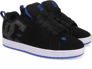 DC Men's Court Graffik Skate Shoe, Black/Blue, 9
