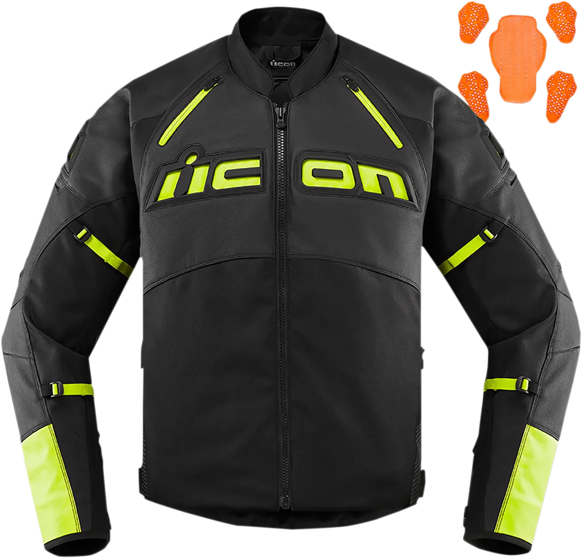ICON Contra2 CE Jacket - Black/Hi-Viz - 2XL 2810-3658
