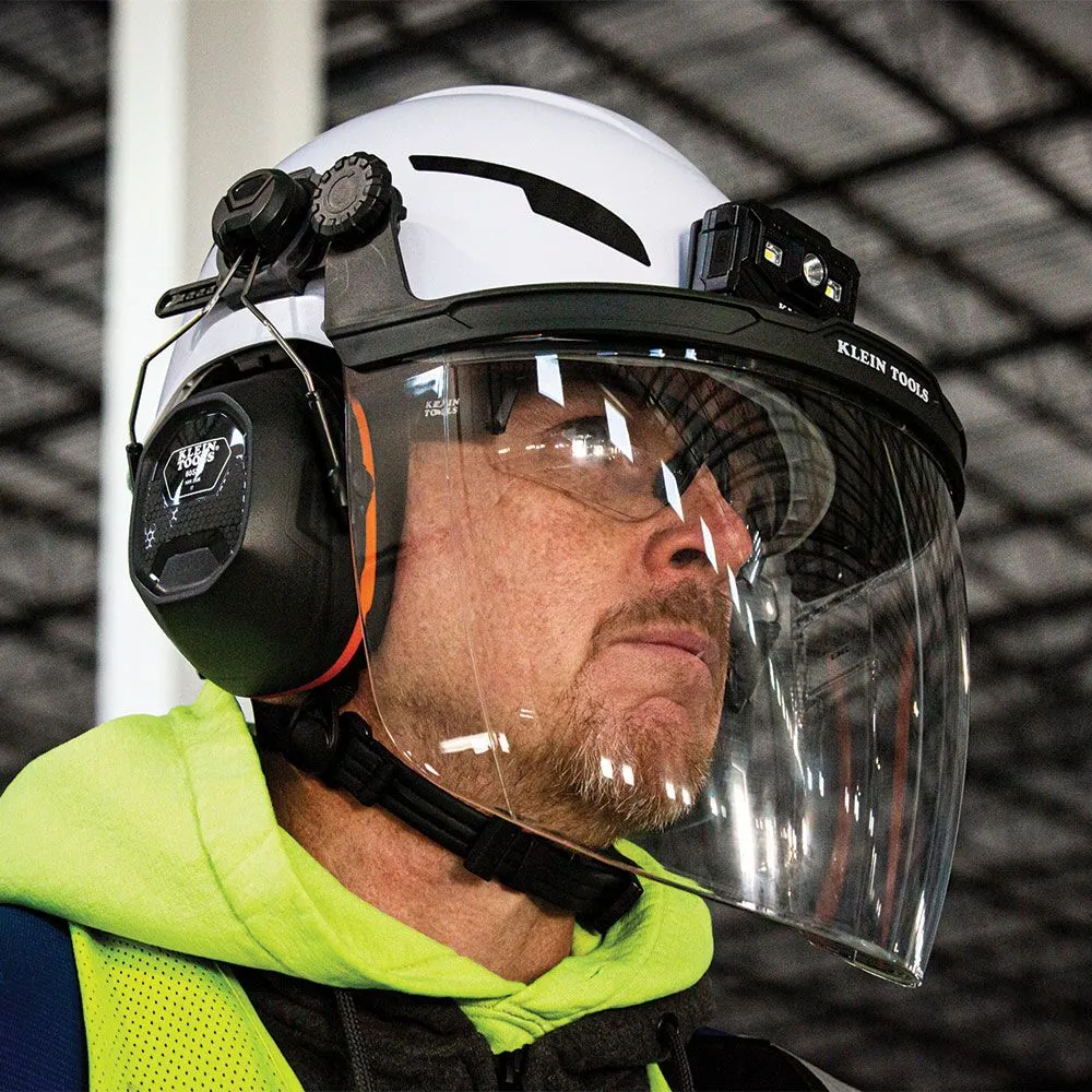 Klein 60472 Face Shield, Safety Helmet and Cap-Style Hard Hat, Clear