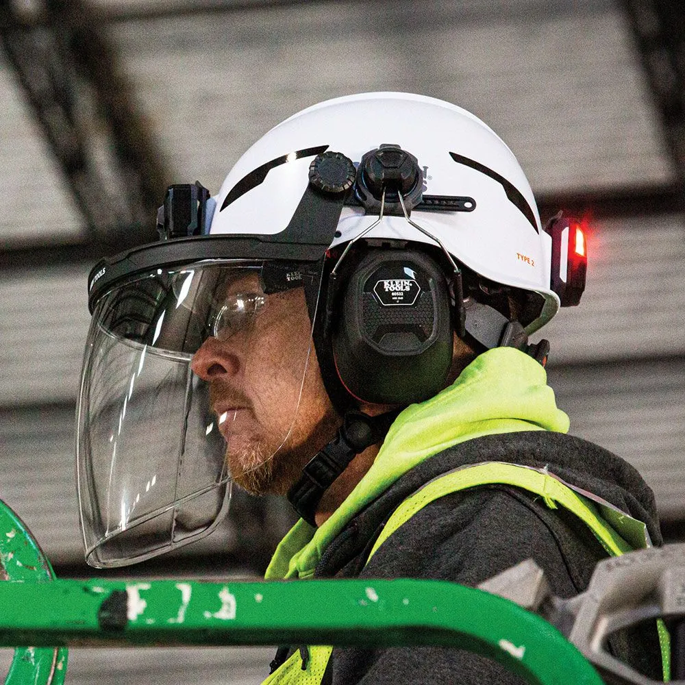 Klein 60472 Face Shield, Safety Helmet and Cap-Style Hard Hat, Clear
