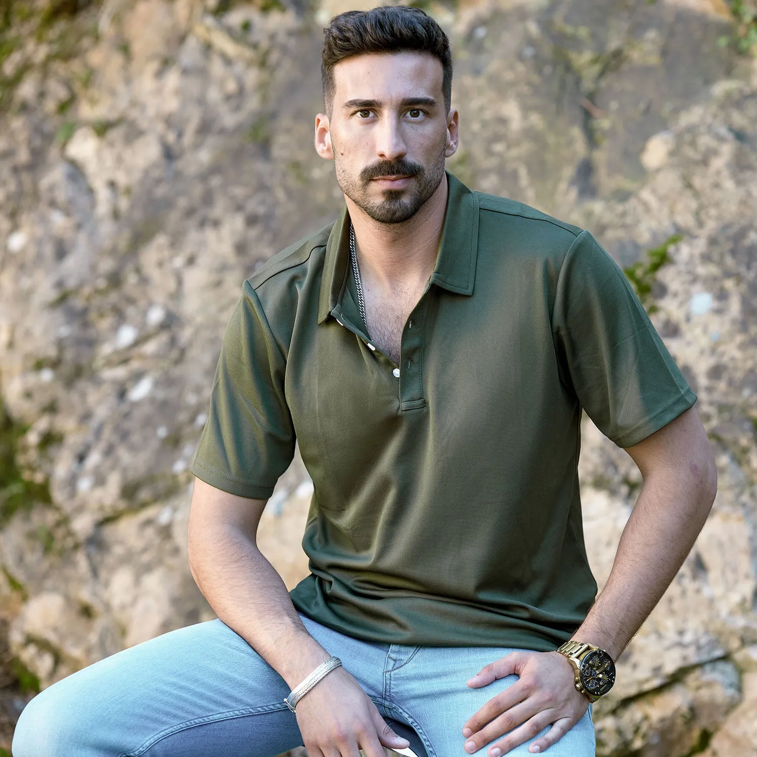 Men's Polo Quick Dry Short Sleeve Golf Polo