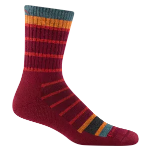 Men's Via Ferrata Micro Crew Midweight with Cushion Hiking Sock - Burgundy