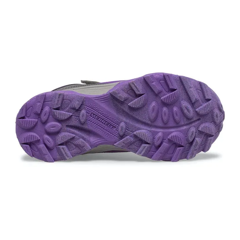 Merrell Big Kid's Moab FST Mid A/C Waterproof Boot Grey/Pink/Purple