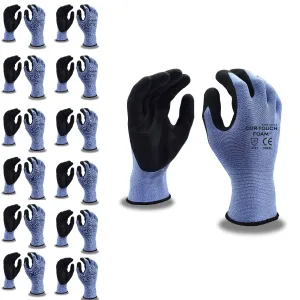 Nitrile/PU Coated Work Gloves, 12-Pack