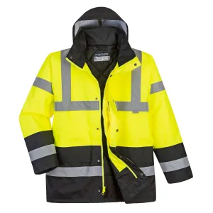 PORTWEST®HI VIS TRAFFIC CONTROL JACKET YELLOW/BLACK US466