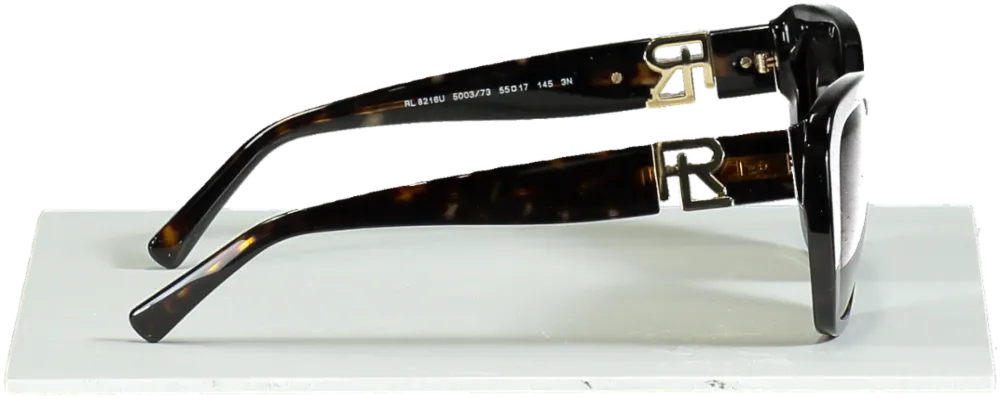Ralph Lauren Isabel Tortoiseshell / Gold Logo Arm Sunglasses RL8216U