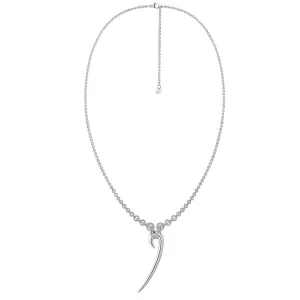 Silver Drop Hook Necklace