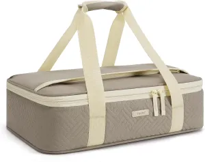 TOURIT Insulated Casserole Carrier for Hot or Cold Food Thermal Food Carrier for Picnic Cookouts Potluck Parties Fits 9" x 13" Baking Dish