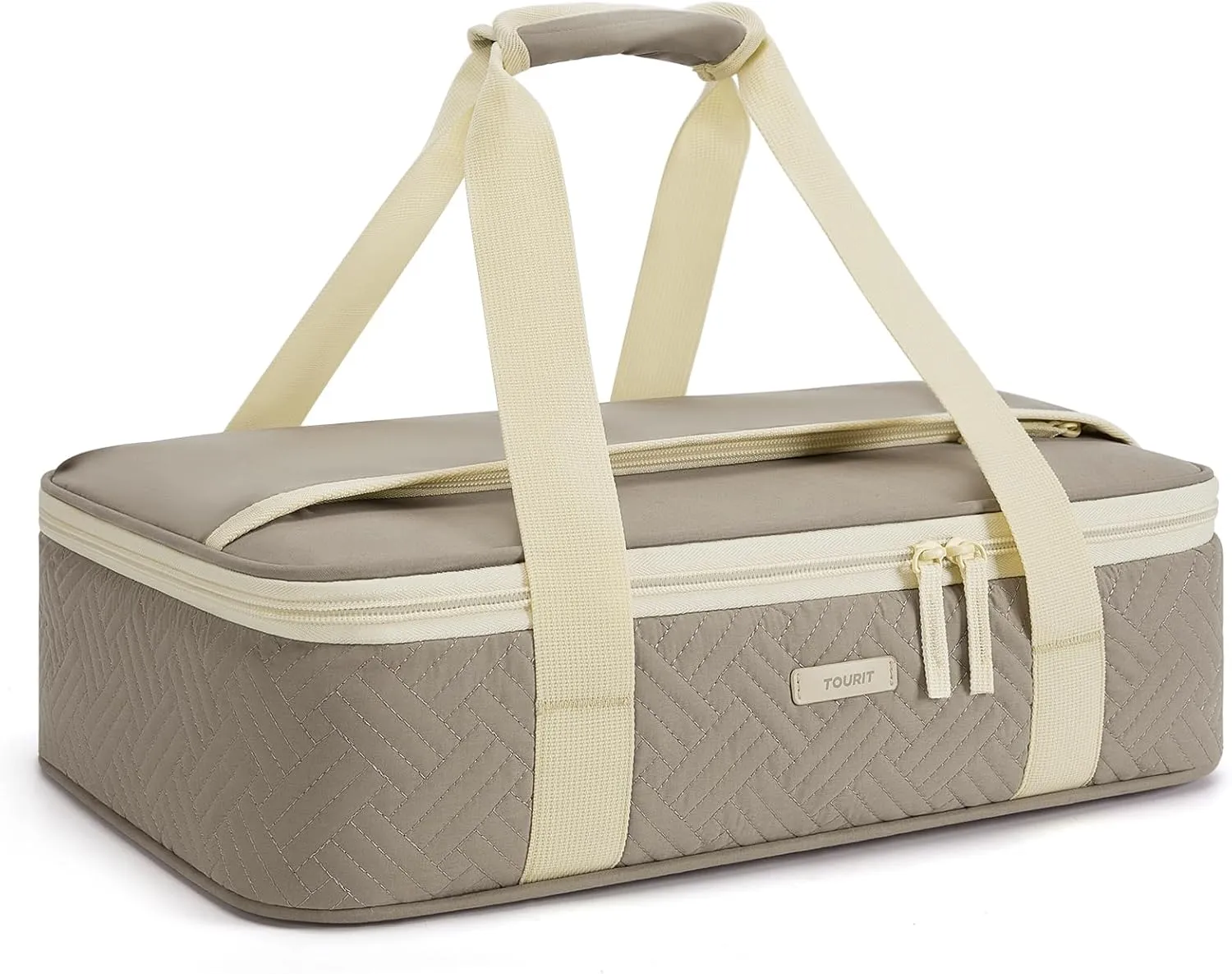 TOURIT Insulated Casserole Carrier for Hot or Cold Food Thermal Food Carrier for Picnic Cookouts Potluck Parties Fits 9" x 13" Baking Dish