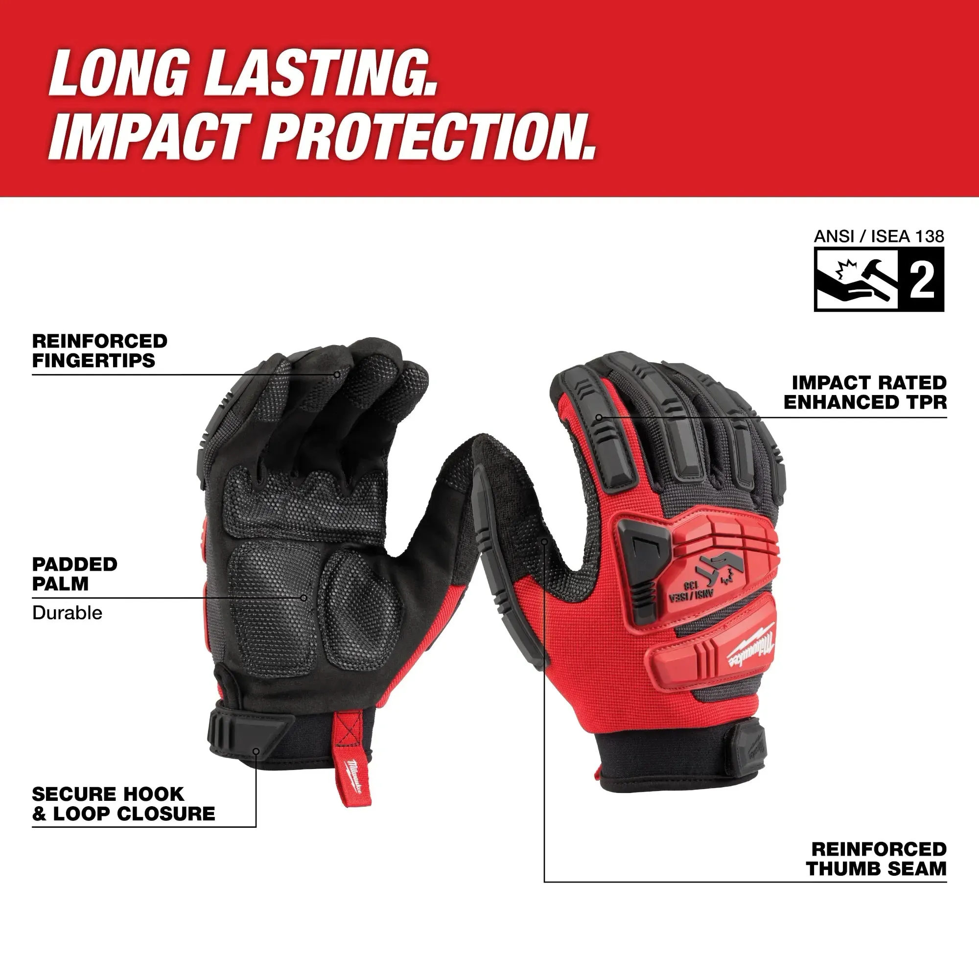 Work Gloves- Milwaukee® Impact Wrecking Work Gloves, 48-73-855